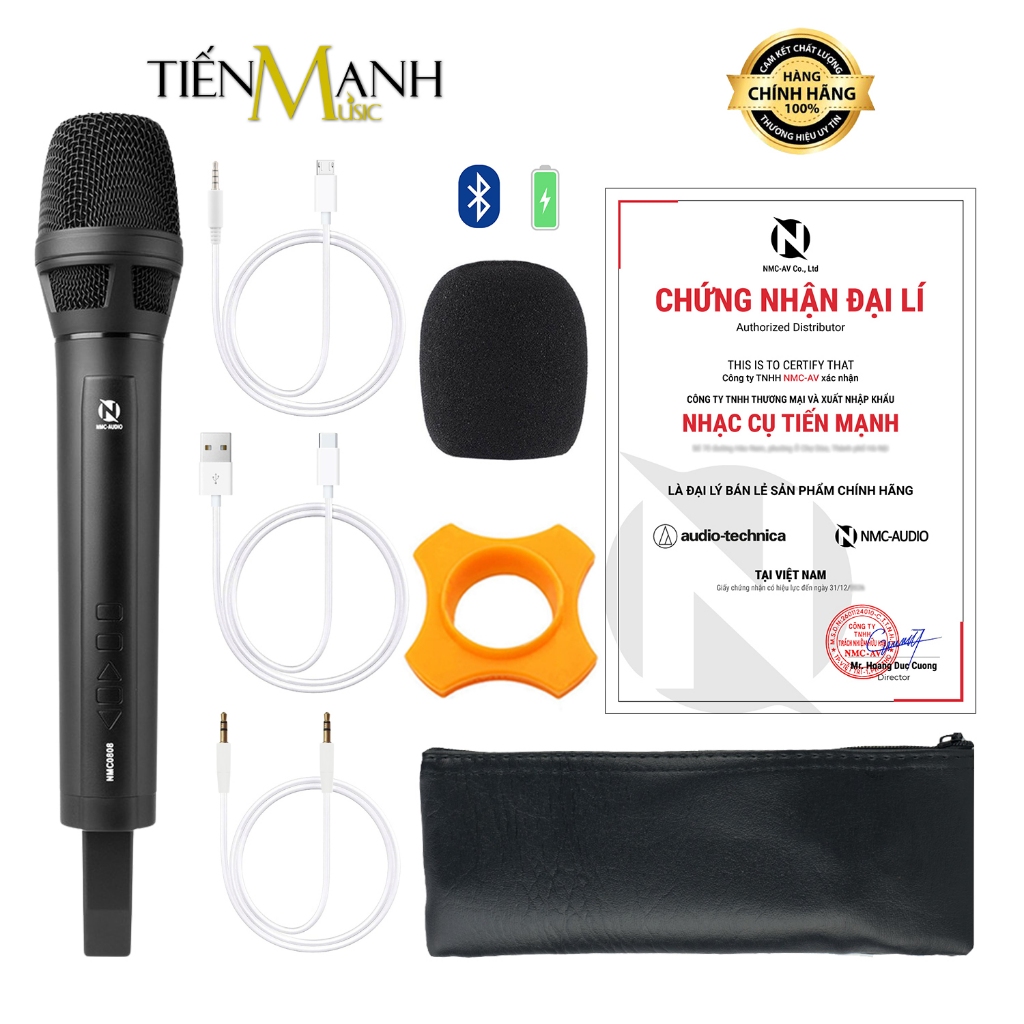 [Chính Hãng] Micro Hát Karaoke Ô Tô Không Dây NMC-AUDIO NMC0808 -  Mic Hát Cầm Tay, Thu Âm, Vocal Mi