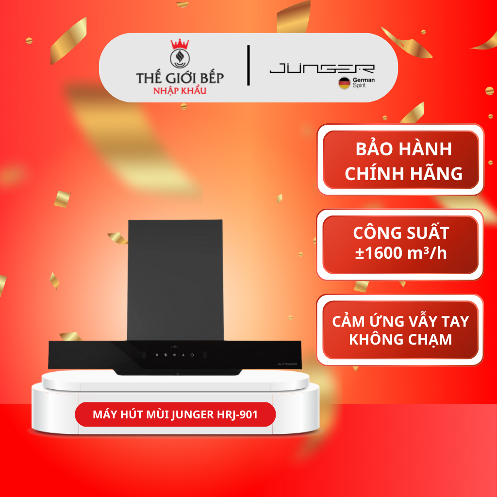 MÁY HÚT MÙI JUNGER HRJ-901 – Thiết Kế Hiện Đại, Hút Mạnh, Hoạt Động Êm