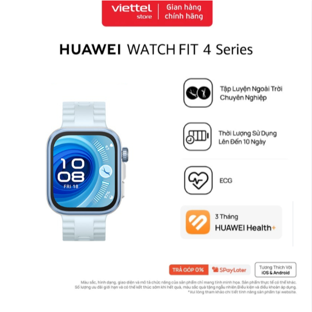 Đồng Hồ Thông Minh HUAWEI WATCH FIT 4 Pro Chính hãng | Mỏng Nhẹ | Thể Thao & Sức Khỏe | Lên Đến 10 N
