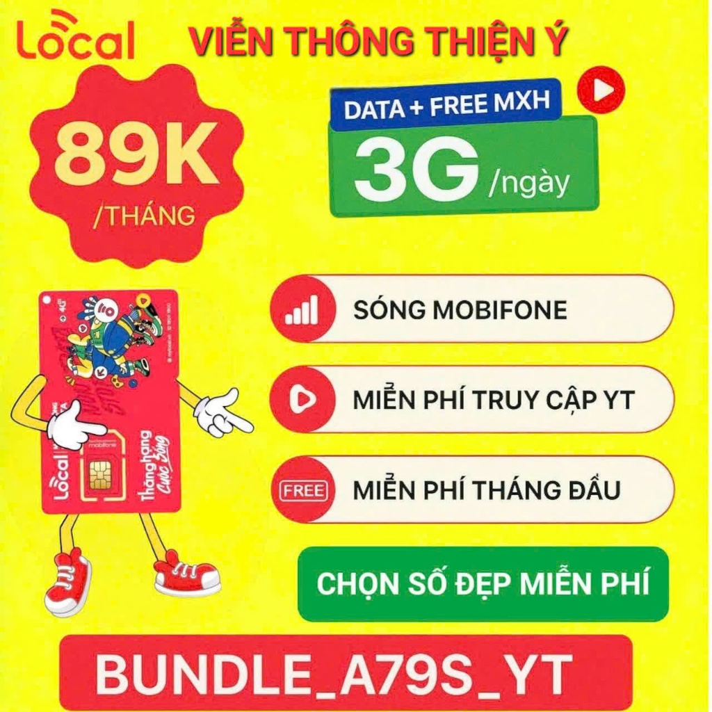 SIM 4G/5G LOCAL 👉 A79 90Gb/THÁNG{ FREE THÁNG ĐẦU }