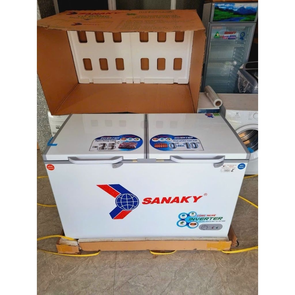 Tủ đông Sanaky VH-5699W3 365 lít inverter 2 ngăn đông mát Chỉ giao HCM, Long An, Bình Dương, Biên Ho