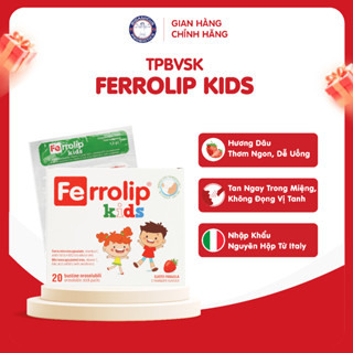 Sắt Ferrolip Kids Cho Bé Từ 1 Tuổi - Sắt Bao Vi Nang Không Đọng Vị Tanh, Bổ Sung Sắt Ngừa Thiếu Máu,Nhập Khẩu Italy.