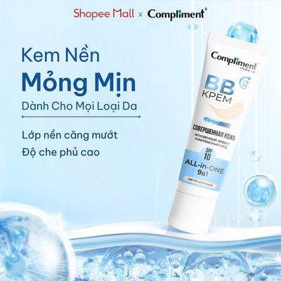 Kem Nền Compliment BB Cream Light Beige Che Phủ Tốt, Mịn Lì, Nâng Tone Tự Nhiên 35ml