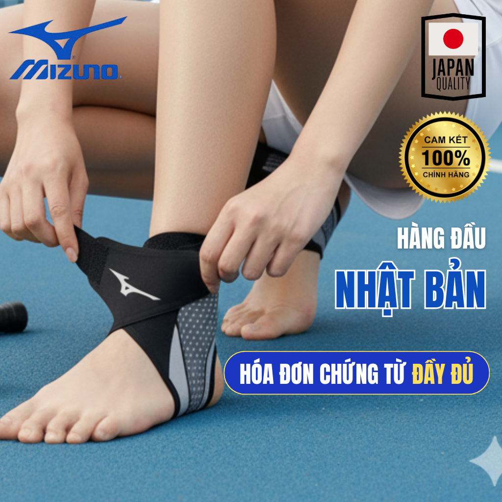 Đai Bảo Vệ Cổ Chân Mizuno, Ngăn Ngừa Bong Gân, Lật Cổ Chân Pickleball, Chạy Bộ - FeetUp LIFXY