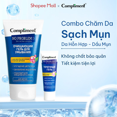 Combo Compliment Da Dầu Mụn Sữa Rửa Mặt 200ml & Kem Giảm Thâm 25ml Sạch Sâu, Ngừa Mụn