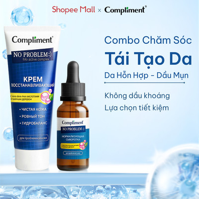 Bộ Đôi Compliment Serum & Kem Dưỡng AHA BHA PHA Cấp Ẩm, Tái Tạo Phục Hồi Da, Giảm Mụn & Mờ Thâm