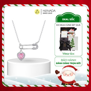   QUÀ TẶNG NOEL  Dây chuyền Bạc 925 Hanada Safety Pin Vòng Cổ Quà Tặng Đi Tiệc ,Mang hằng ngày  2542 G2 