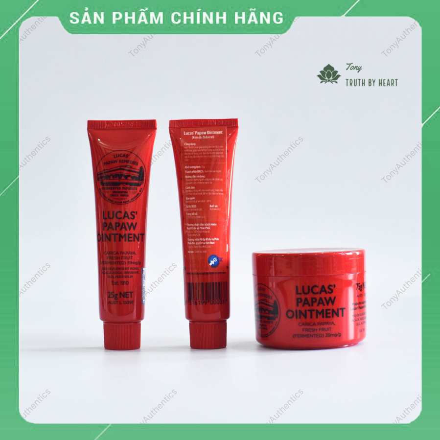 [Nhập Khẩu] Kem nẻ đu đủ đa năng Lucas Papaw Ointment 15g, 25g, 75g