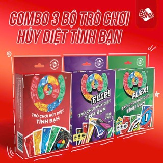 COMBO 3 UNO FLIP UNO UNO Flex 330 thẻ bài UNO boardgame vui vẻ cho gia đình và bạn bè 