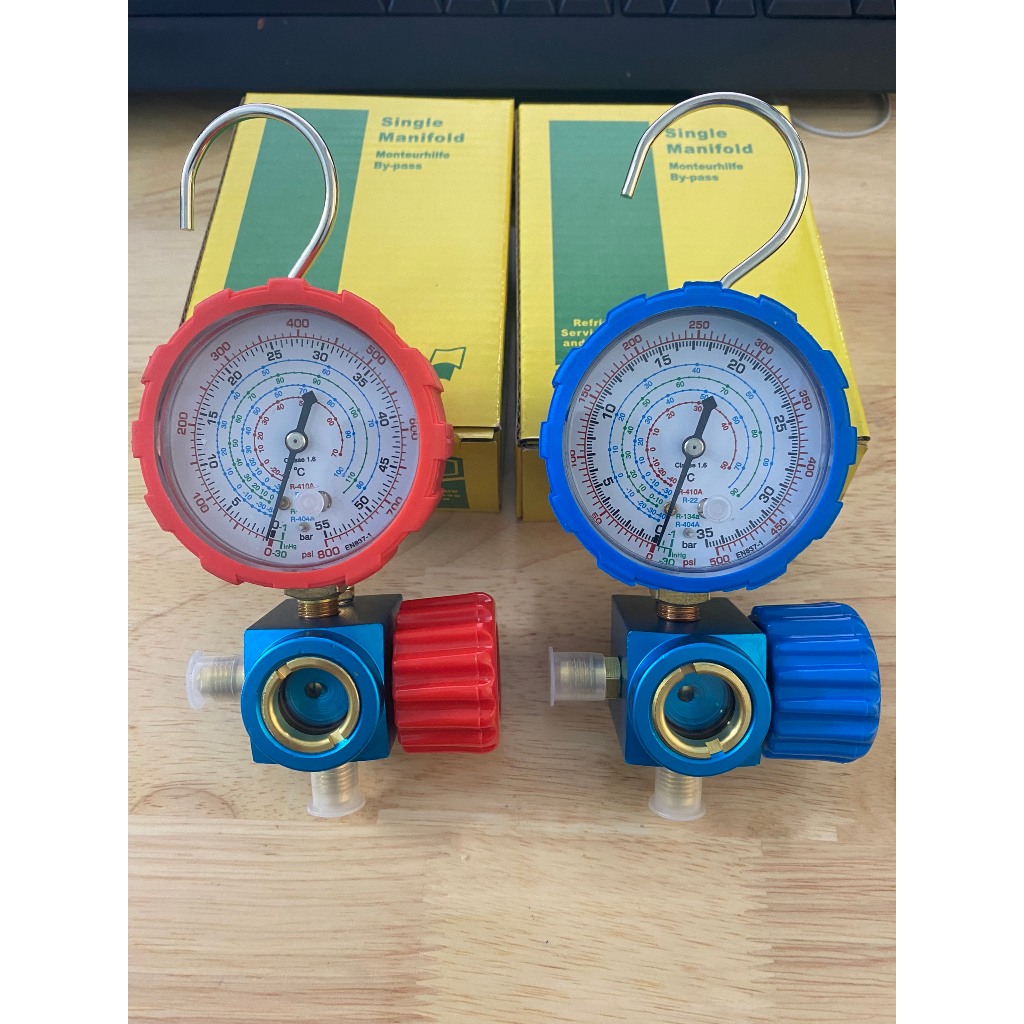 Đồng hồ đơn nạp gas dùng cho r134 r22 r32 r410 hàng nội địa trung loại tốt