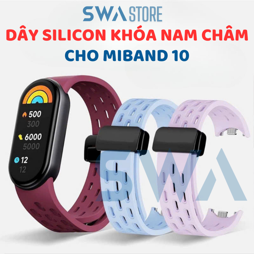 Dây Silicon Khóa Nam Châm MB13 Dùng Cho Vòng Đeo Tay Thông Minh Miband 10 SWA