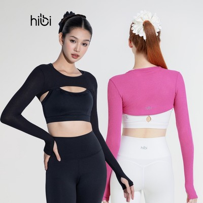 Áo Tank tập Yoga Gym Hibi Sports TA715 Kiểu tay dài nửa thân - Mặc ngoài áo bra