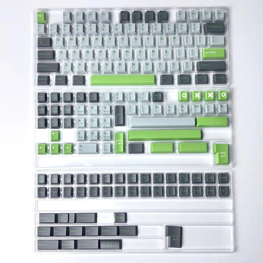 Set Keycap Cherry Profile Lime - Double Shot | 159 Nút bàn phím cơ - Hỗ trợ layout Alice - Space 7U&
