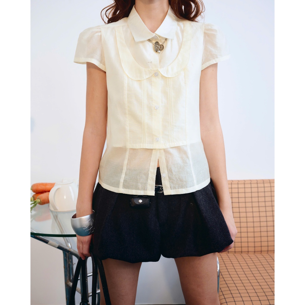 Lila Shirt - Remmus | Áo sơ mi kiểu chất liệu tơ crep mềm mướt