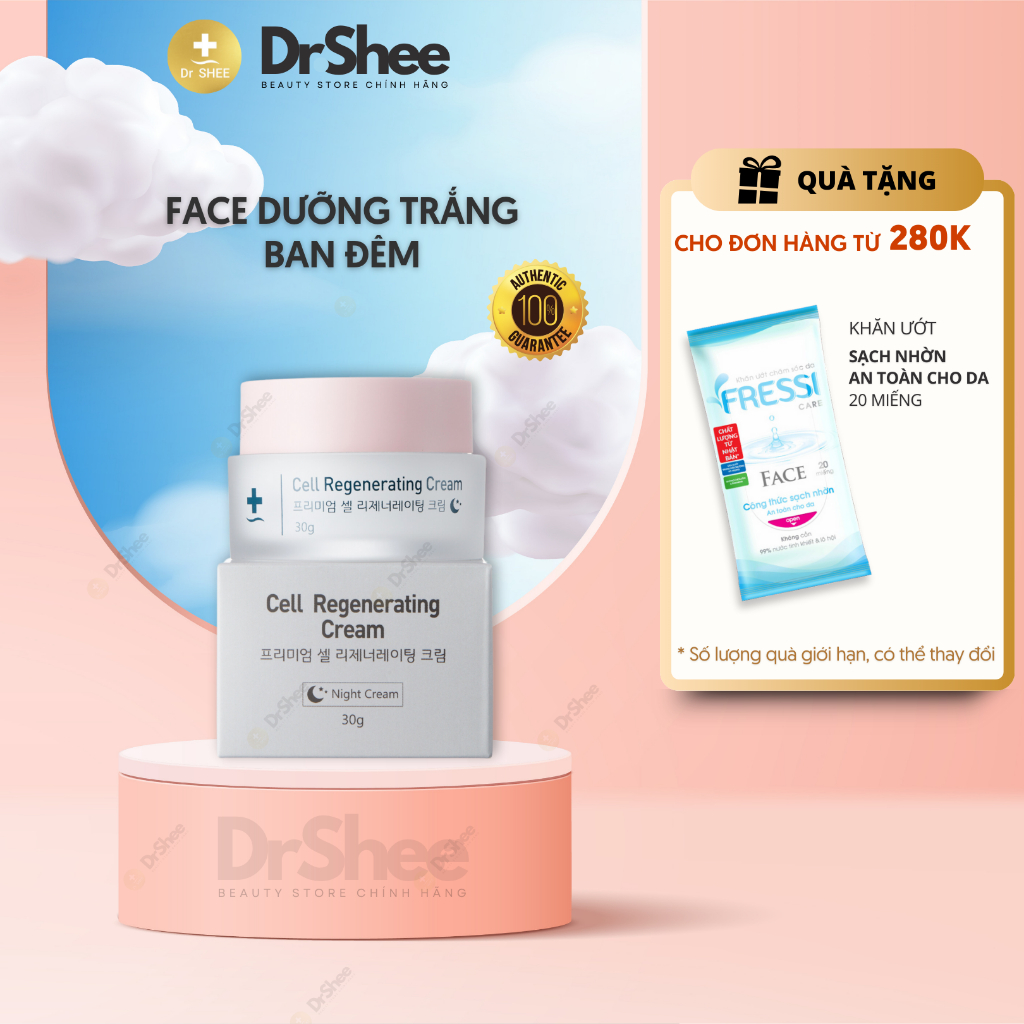 Face Đêm Dr.Shee, Kem Face dưỡng trắng ban đêm DrShee