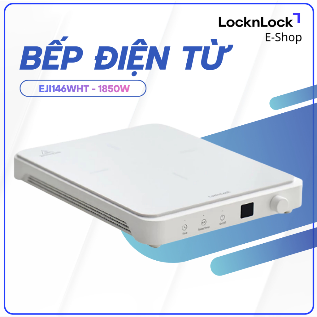 Bếp Điện Từ LocknLock 1850W EJI146WHT Bianco Slim - Mỏng Gọn, Màu Trắng, Dễ Sử Dụng