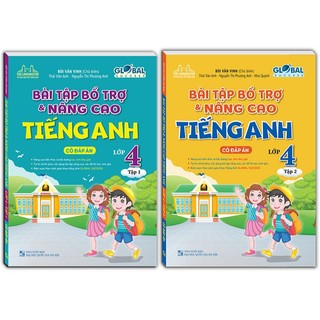Sách - Combo 2c - GLOBAL SUCCESS - Bài tập bổ trợ và nâng cao tiếng anh lớp 4 tập 1 +2 (có đáp án)