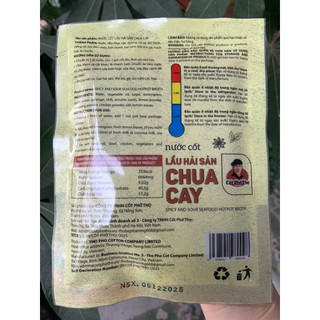 Set 3 Gói Lẩu Hải Sản Chua Cay Gói 200g  Thơm Ngon Hấp Dẫná