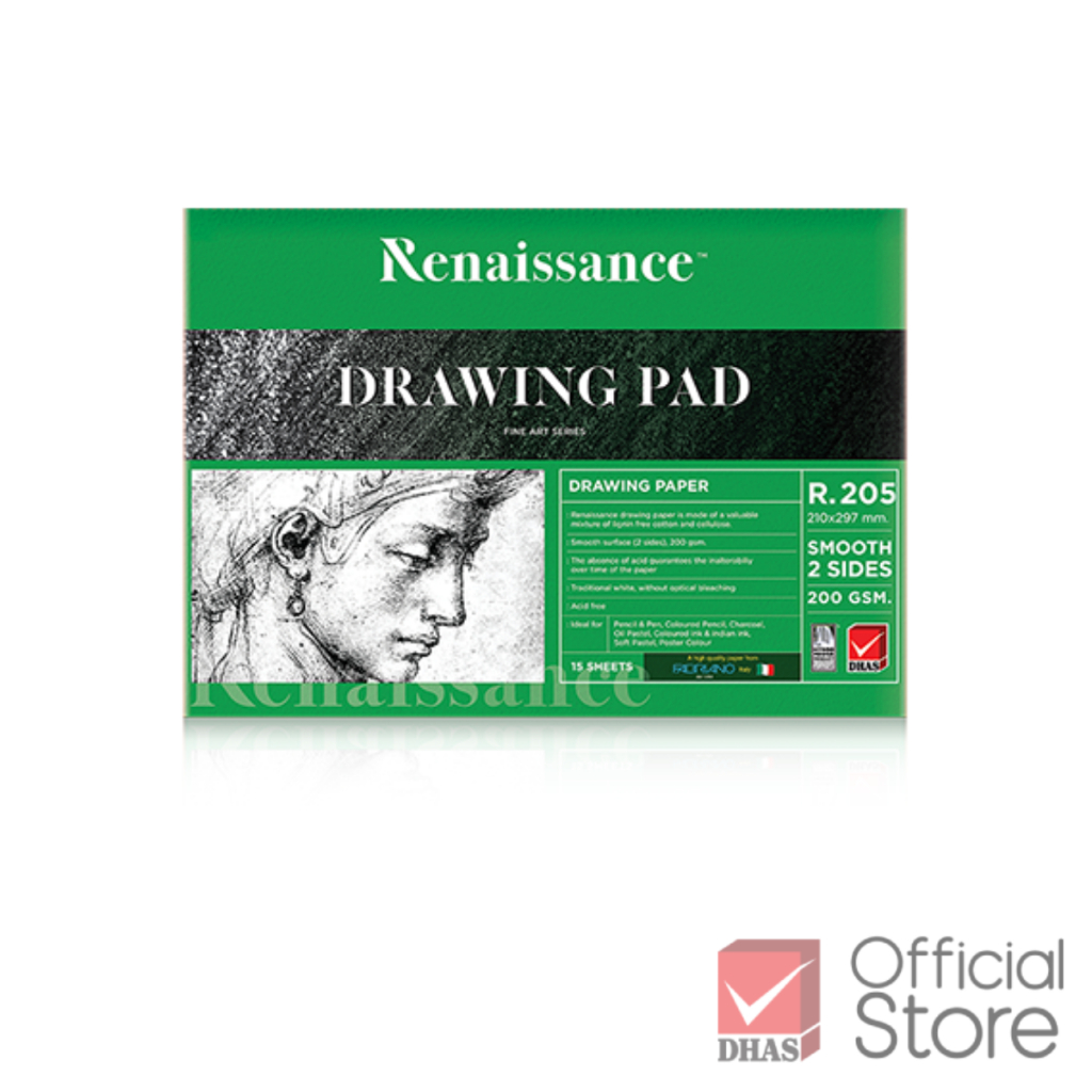 Sổ vẽ 200GSM 15 Tờ R-205/207 Drawing Pad Renaissance