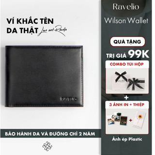  Ví nam khắc tên da bò thật Wilson cao cấp fullbox làm quà tặng cho người yêu crush hoặc bố - V102 