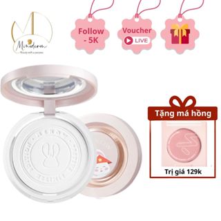  Phấn phủ nén MENOW Rabbit Compact Powder chống nước kiềm dầu che phủ hoàn hảo 