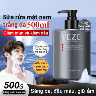  Sữa rửa mặt trắng da cho nam - trắng da sạch mụn kiểm soát dầu làm sạch sâu và dưỡng ẩm - 500ml 