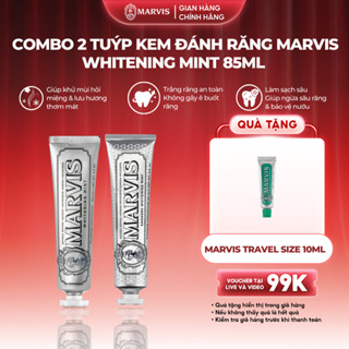  Combo 2 Kem Đánh Răng Marvis Classic 75ml 85ml - Làm Sạch Răng Giữ Hơi Thở Thơm Mát 