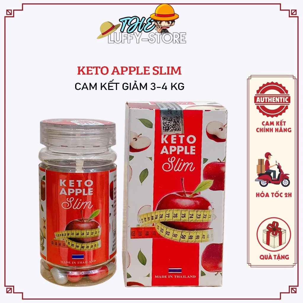 Giảm cân Keto Apple Slim Thảo Mộc Giảm Cân Thái Lan Dành riêng cho người cơ địa khó giảm, an toàn