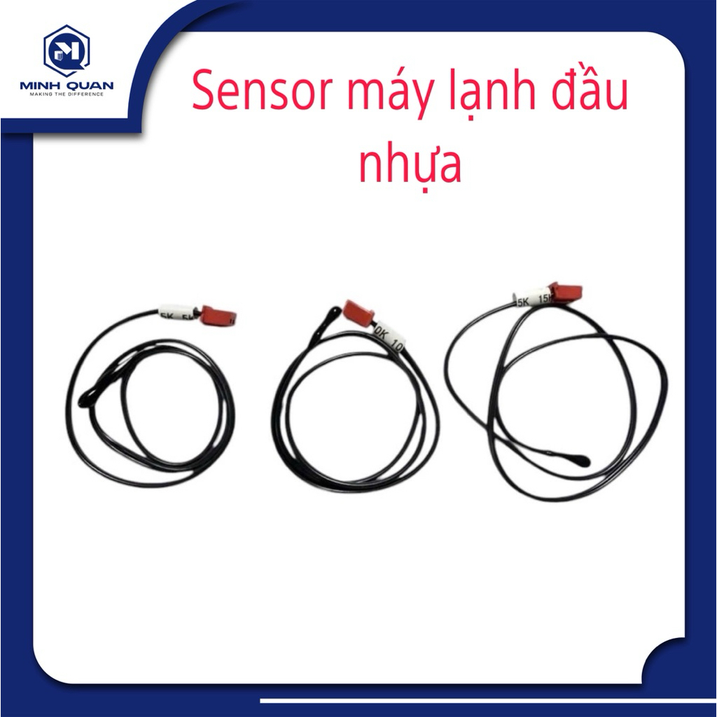 Sensor nhiệt độ máy lạnh đầu nhựa 5K-10K-15K  -   Cảm biến nhiệt độ phòng 5k-10k-15k