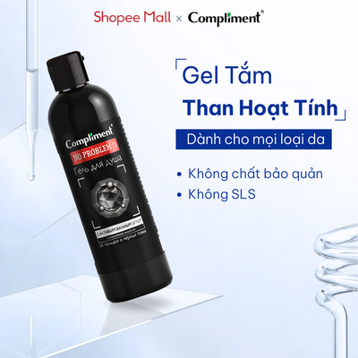 Gel Tắm Than Hoạt Tính Compliment BHA Sạch Sâu, Thông Thoáng, Kiểm Soát Nhờn, Giảm Mụn Lưng 250ml