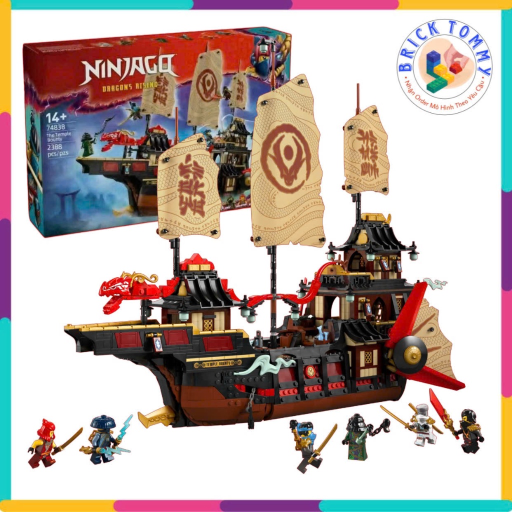 Đồ chơi lắp ráp Ninjago The Temple Bounty Dragon Rising 3 74838 | 2387 chi tiết