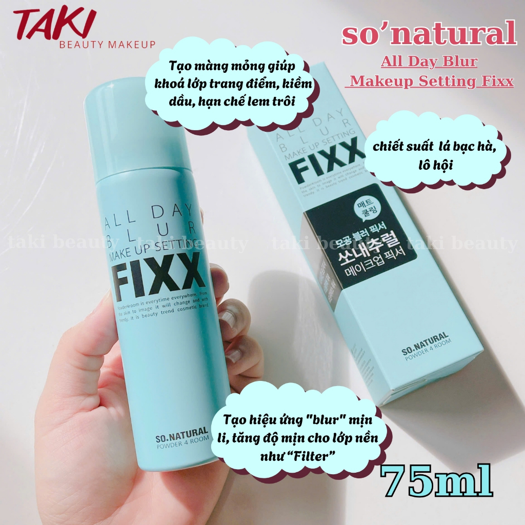 Xịt Khoá Makeup So Natural Fixx All Day Tight Make Up Setting 75ml 120ml | BigBuy360 - bigbuy360.vn