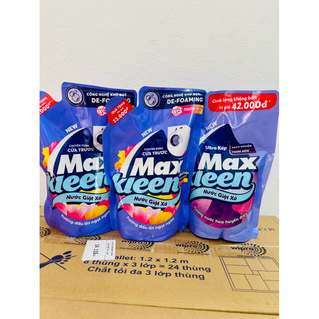 Túi Dùng Thử Nước Giặt Maxkleen 600g/450g – Gọn Nhẹ, Tiện Mang Du Lịch