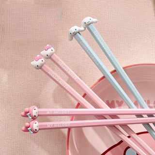 🌈🌈Đũa hợp kim Sanrio, gói đơn dùng trong gia đình, phục vụ cá nhân, chống trơn trượt, phù hợp cho các cặp đôi.