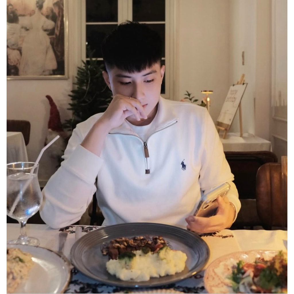 Áo Sweater Half-Zip Thêu Ngựa Form Âu Unisex - Áo Sweater Vải Nhung Tăm Dệt Kim Dày Dặn