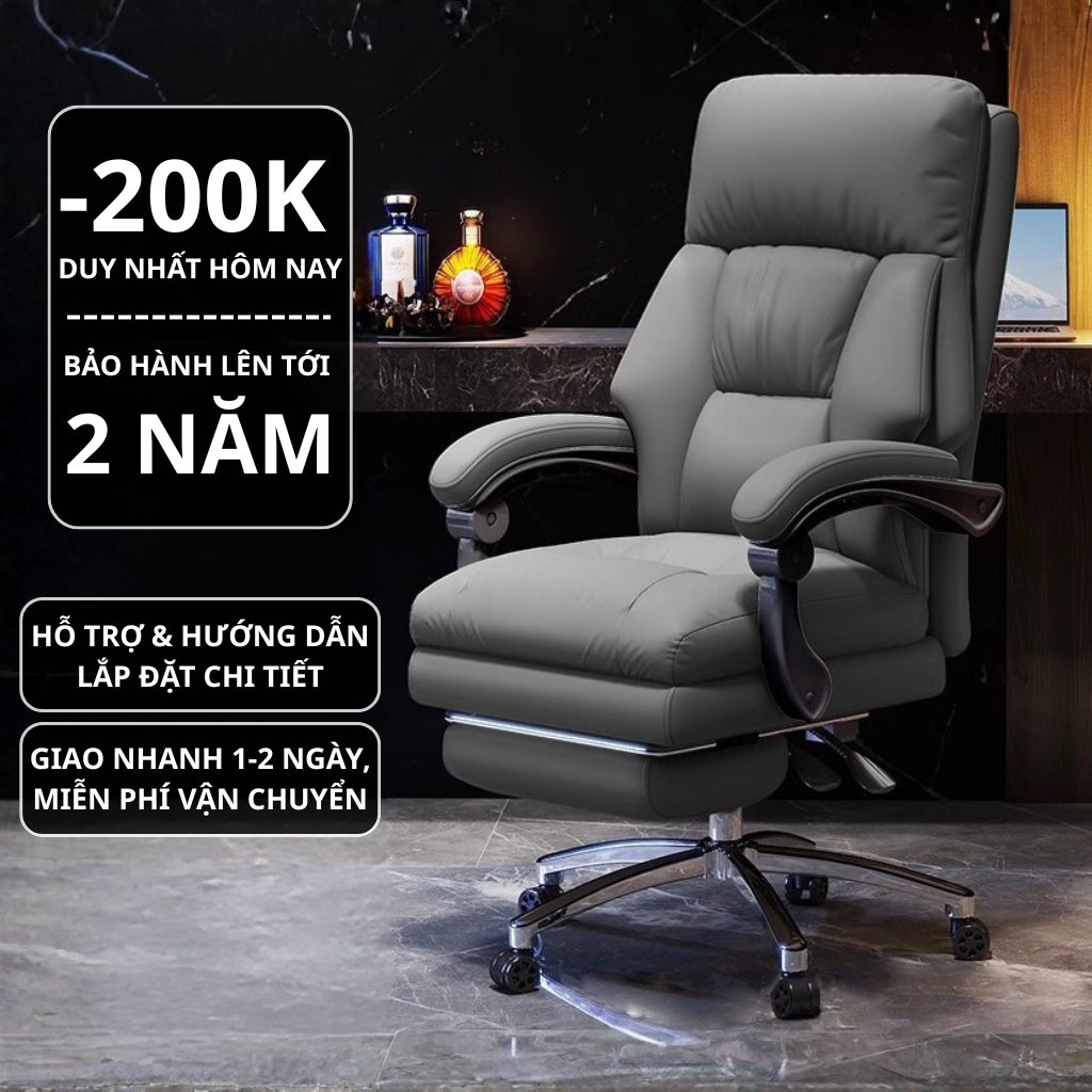 Ghế Văn Phòng Ngả Lưng Tựa Chân Cho Giám Đốc Lãnh Đạo Gaming Bảo Hành 12 Tháng AnHome Pehouse