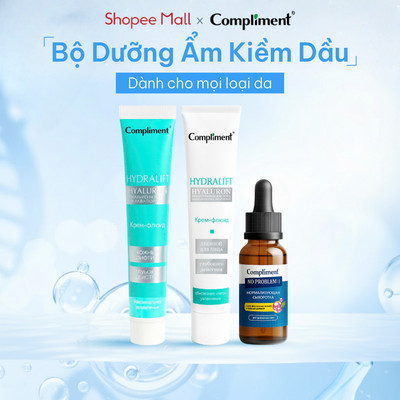 Combo Compliment Giảm Mụn Mờ Thâm Phục Hồi Da Serum AHA BHA & Kem Dưỡng Kiềm Dầu Ngày Đêm