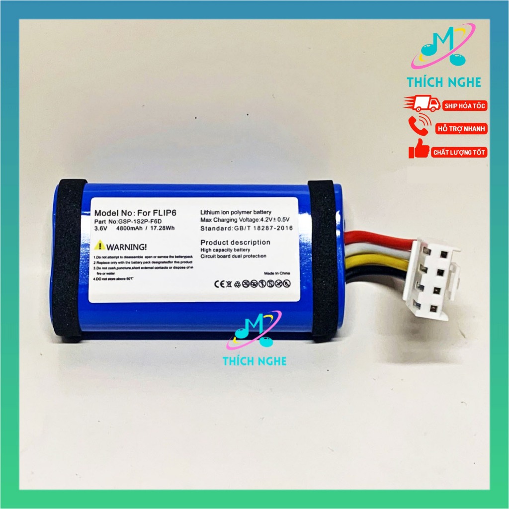 Battery JBL Flip 6 dùng thay thế cho loa bluetooth Pin JBL Flip 6 - thích nghe nhạc