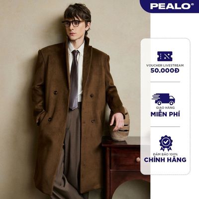 Áo khoác dạ longcoat Pealo chất liệu dạ cao cấp SPT2