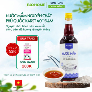  Nước mắm cá cơm nguyên chất Karst 40N 520ml - Tinh khiết hương vị đậm đà Phú Quốc tinh túy từ cá cơm ủ gỗ 