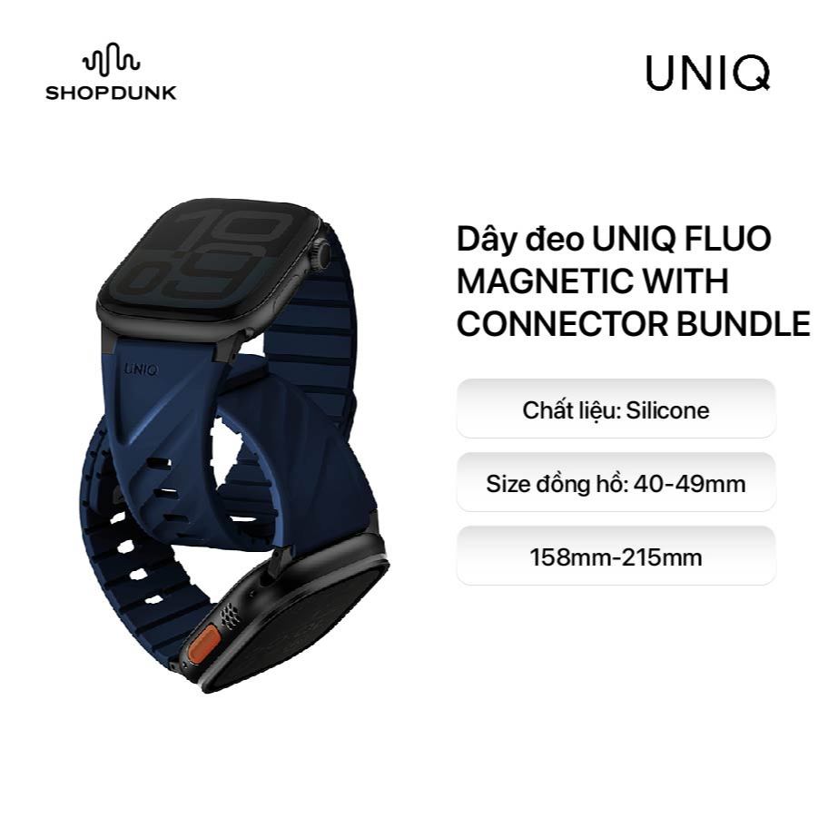 Dây đồng hồ UNIQ Fluo Magnetic AP Watch Strap with connector bundle 49-40mm - Chính hãng