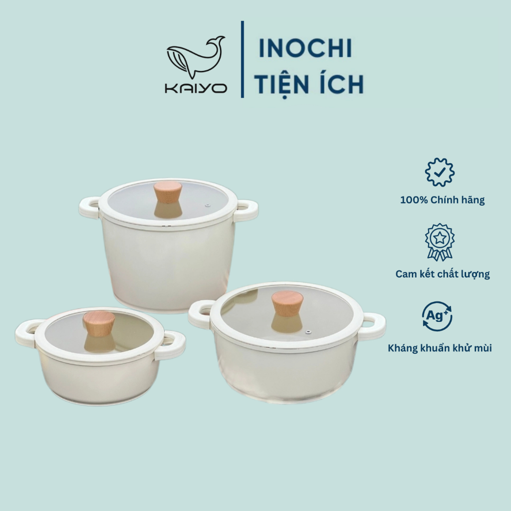 [KAIYO] Nồi nhôm đúc đáy từ nguyên khối cao cấp Elegant - chính hãng KAIYO
