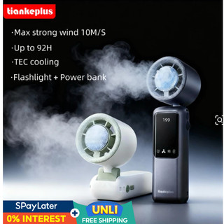  Tiankeplus TF50 – Quạt Cầm Tay Mini Sò Lạnh Pin 9000mAh Dùng 90H Quạt Tích Điện Gấp Gọn Có Đèn Pin & Sạc Dự Phòng 