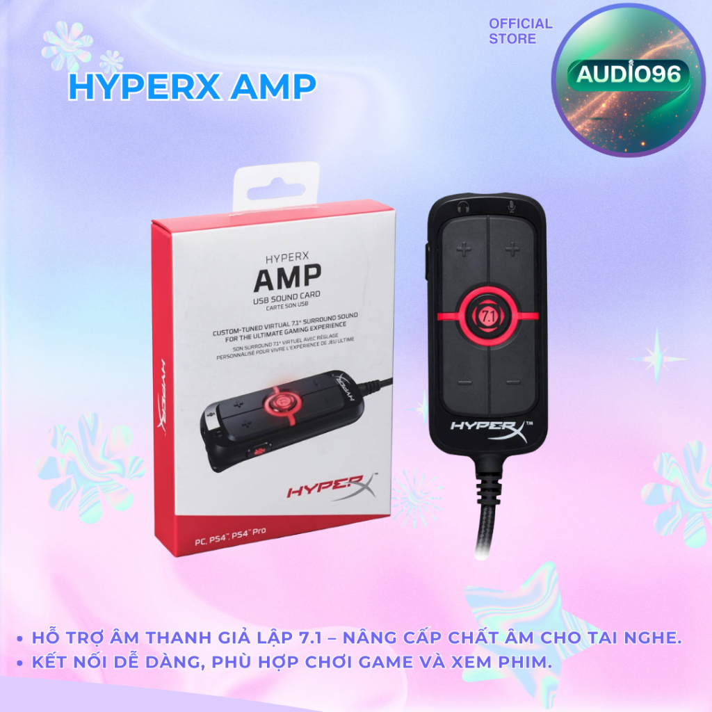 Soundcard giả lập 7.1 HyperX AMP hàng cũ