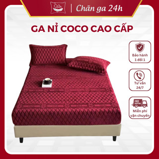   Hàng Loại 1  Ga Nỉ Nhung Sữa Coco Cao Cấp Trải Giường Mùa Đông Mềm Mịn Giữ Ấm Không Rụng Lông 