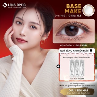  Kính áp tròng 1 ngày SEED Eye Coffret 1 Day UV M màu Base Make – Lens nâu tự nhiên 14.0 - LENS OPTIC 
