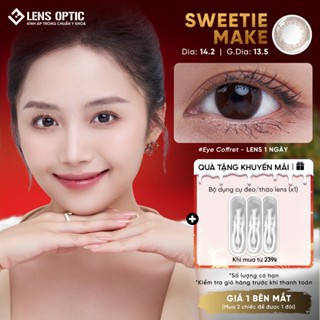  Kính áp tròng 1 ngày SEED Eye Coffret 1 Day UV màu Sweetie Make – Lens nâu hồng quyến rũ -LENS OPTIC 