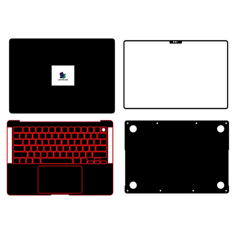 Decal skin MacBook Pro 14 M3 2023 (A2918) cắt sẵn mặt ABCD