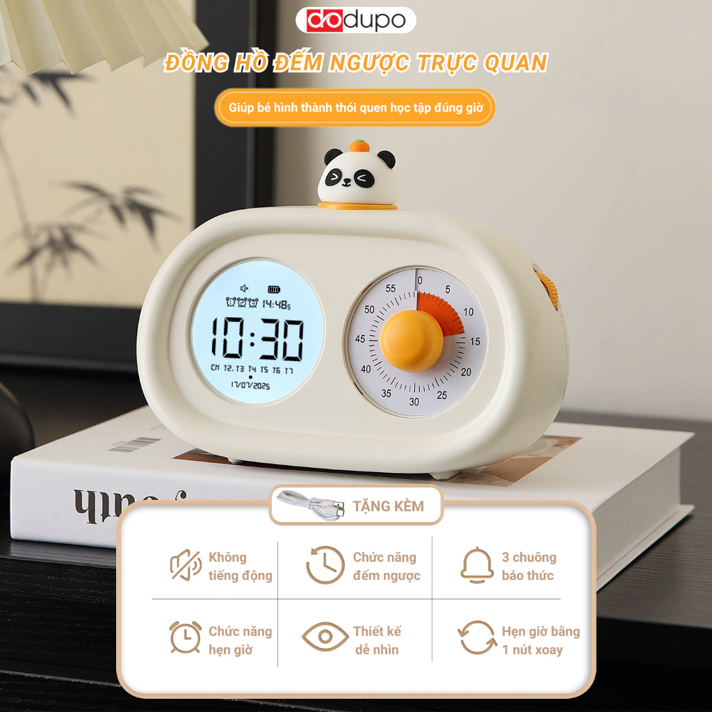  Đồng hồ đếm ngược DODUPO hẹn giờ học tập bấm giờ thông minh quản lý thời gian cho trẻ em 