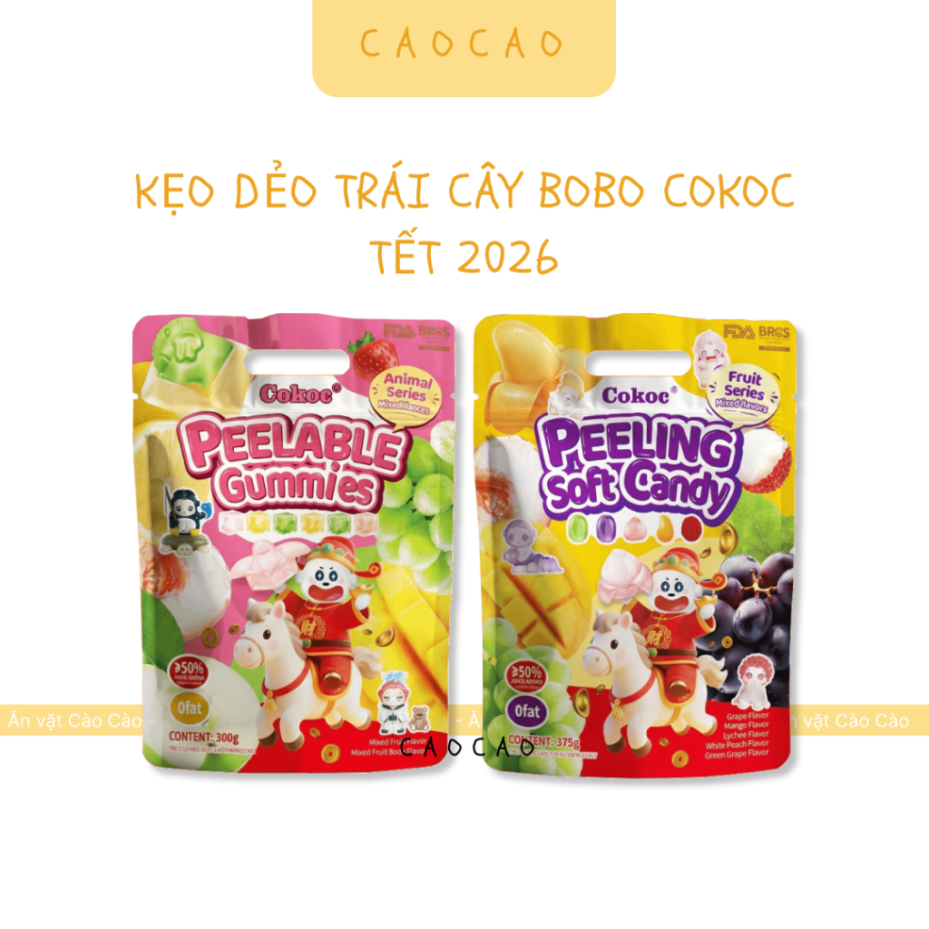 Kẹo dẻo trái cây BoBo Cokoc TẾT 2026 - Cào Cào Foods